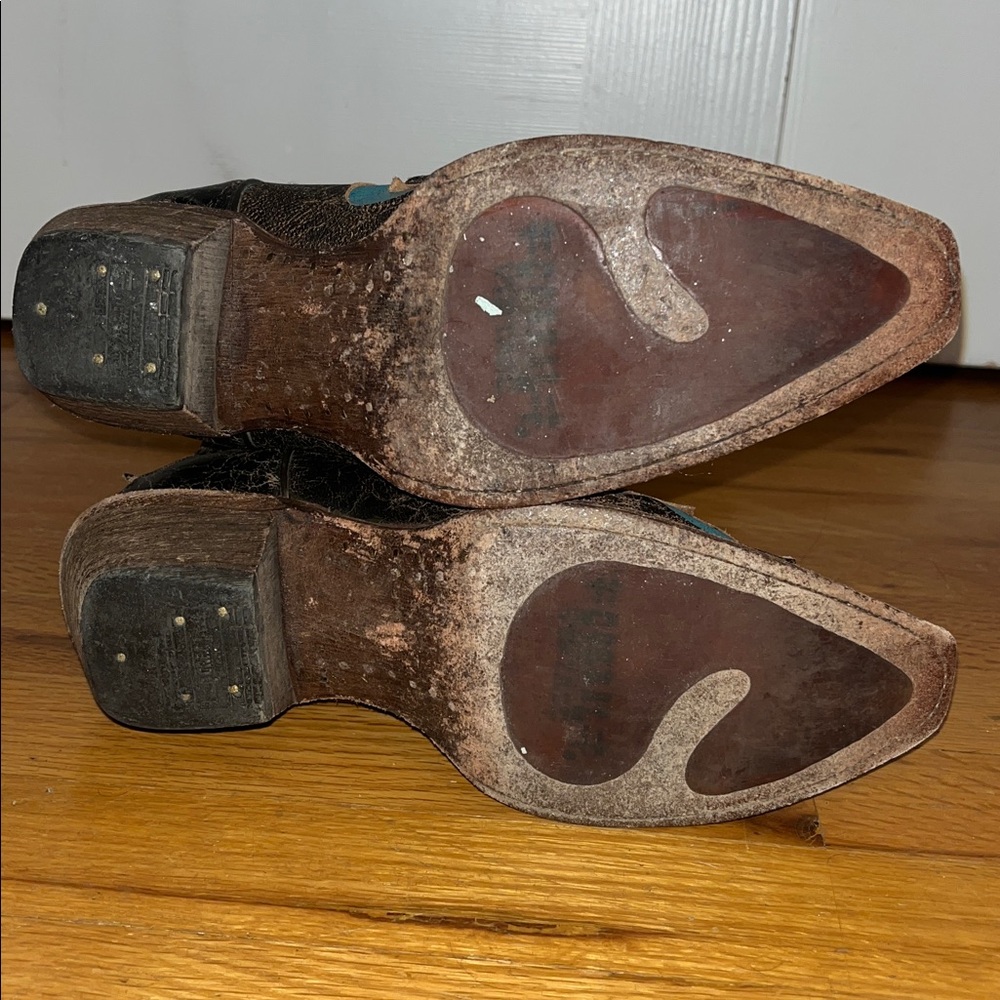 Corral Brown and Teal Western Boots Women’s 6 - Picture 5 of 5